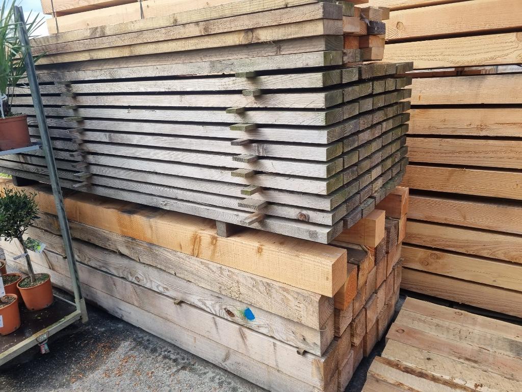 Grote partij Douglas balken en palen b keus! NARJAARS ACTIE!, Tuin en Terras, Palen, Balken en Planken, Ophalen, Nieuw, 250 cm of meer