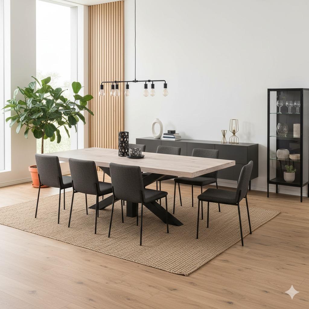 Eettafel Eiken 2,40 m x 1,01 m Art. Nr.: 27447, Huis en Inrichting, Ophalen, 50 tot 100 cm, Vijf personen of meer, Eikenhout