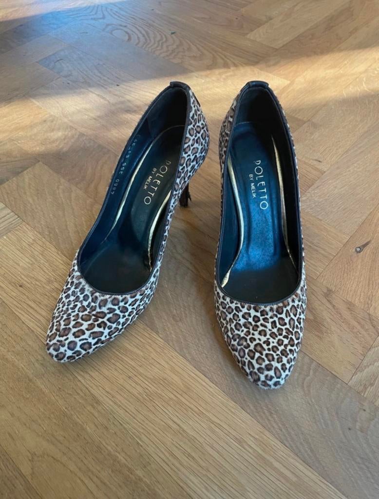 Poletto Pumps met dierenprint echt leer, Pumps, Bruin, Ophalen of Verzenden, Gedragen
