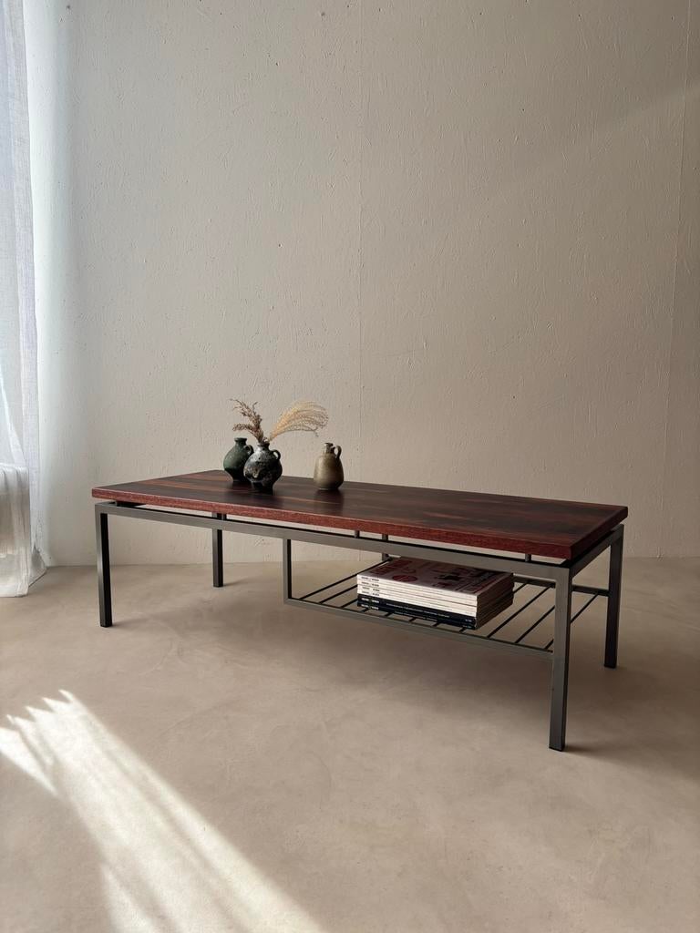 Midcentury design salontafel jaren 60 palissander, Huis en Inrichting, Tafels | Salontafels, Gebruikt, Mid century, Overige materialen
