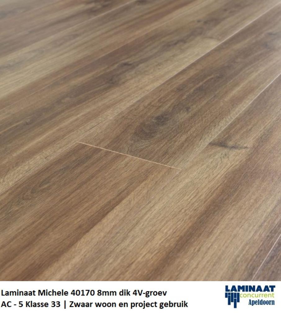 Laminaat Winter Eik Michele 8mm dik met 4V-groev €9,95p/m2, Bruin, 75 m² of meer, Nieuw, Ophalen of Verzenden