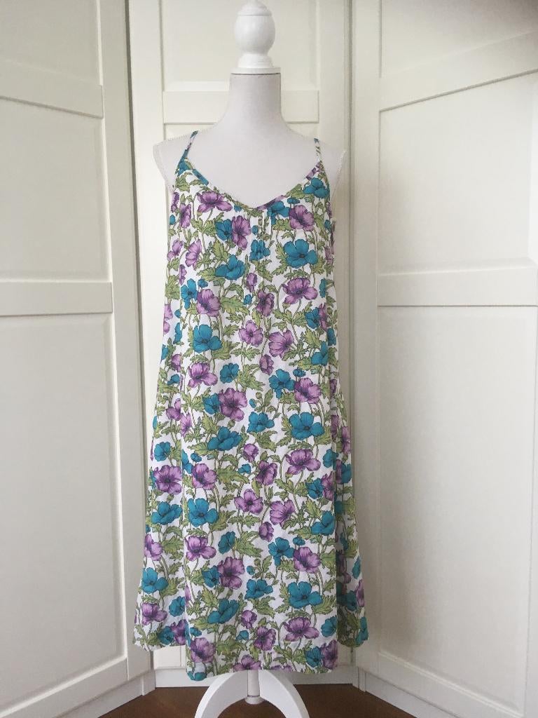 Jackpot witte floral anemonen mouwloze midi jurk, maat 40 M, Kleding | Dames, Jurken, Maat 38/40 (M), Wit, Jackpot, Ophalen of Verzenden