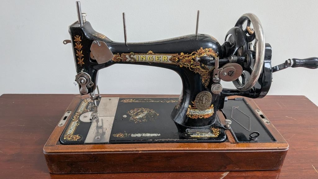 Antieke Singer Naaimachine ca. 1900 - Hand aangedreven, Ophalen