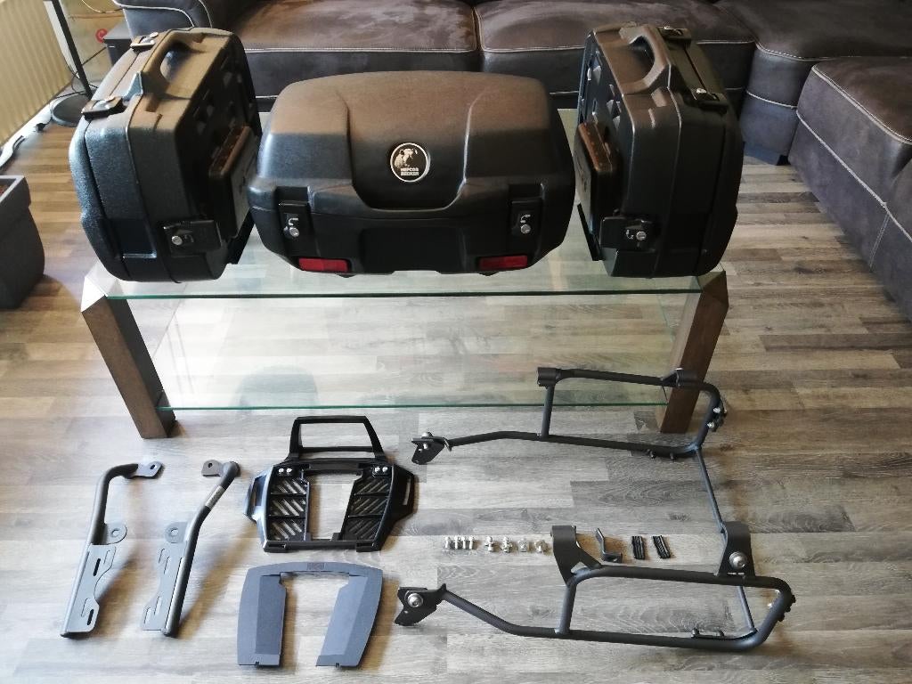 Kofferset HEBCO en BECKER YAMAHA MT-09 TRACER 900, Ophalen, Zo goed als nieuw