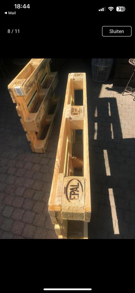 Mooie Pallets verschillende maten vanaf €5,- liggen droog!, Doe-het-zelf en Verbouw, Hout en Planken, Ophalen of Verzenden, Zo goed als nieuw