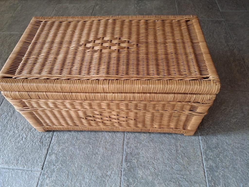 Rotan opbergmand., Huis en Inrichting, Woonaccessoires | Schalen en Manden, Ophalen, Mand, Zo goed als nieuw, Riet