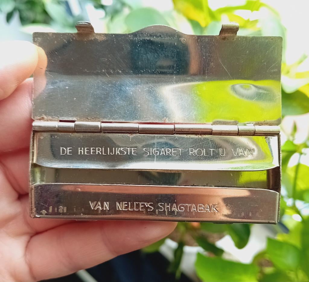 vintage metalen rizla vloei houder, Verzamelen, Ophalen of Verzenden, Gebruikt, Sigarenbandjes