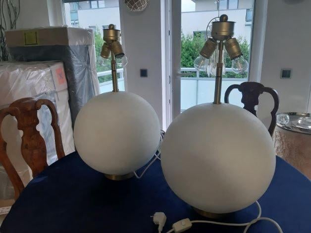 vintage designer Heinz Klein tafel-vloerlamp 70er stukprijs, Ophalen, Zo goed als nieuw, Glas, Designer