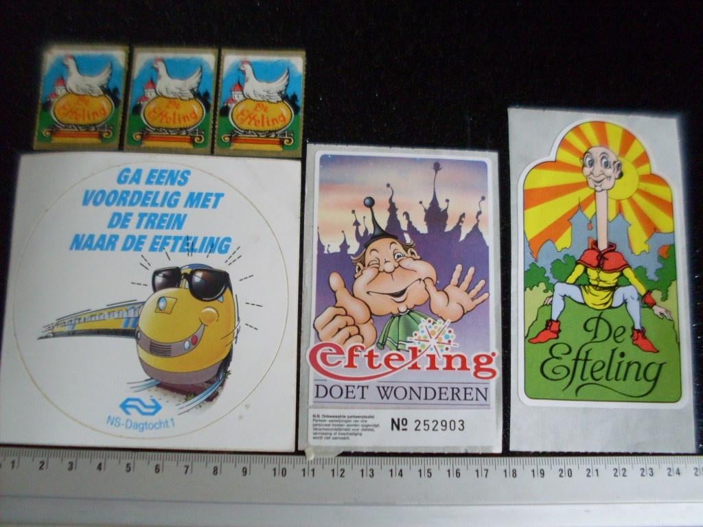 6x sticker de efteling logo vintage lange jan laaf ns trein, Verzamelen, Verzenden, Zo goed als nieuw, Bedrijf of Vereniging