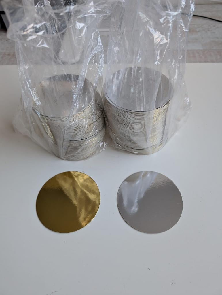 200 stuks ronde kartonnen bodemplaatjes voor diamantzakjes., Hobby en Vrije tijd, Knutselen, Nieuw, Ophalen of Verzenden