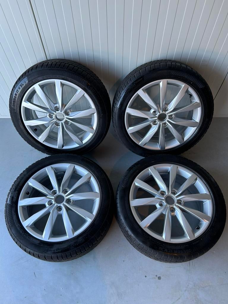 Originele Volkswagen Dijon Golf 5 6 7 5x112 17 Inch Winter, Banden en Velgen, 17 inch, Personenwagen, 205 mm