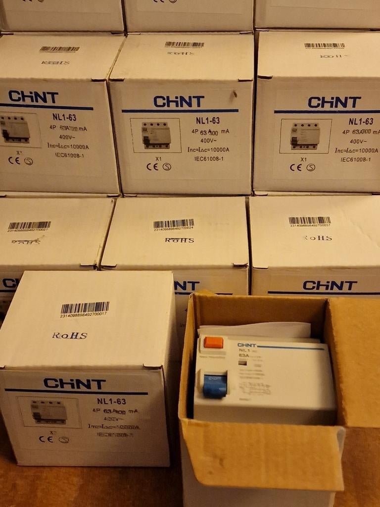 Nieuw Chint aardlekschakelaar 63A 300mA NL1-63, 75st beschik, Ophalen, Nieuw, Overige typen