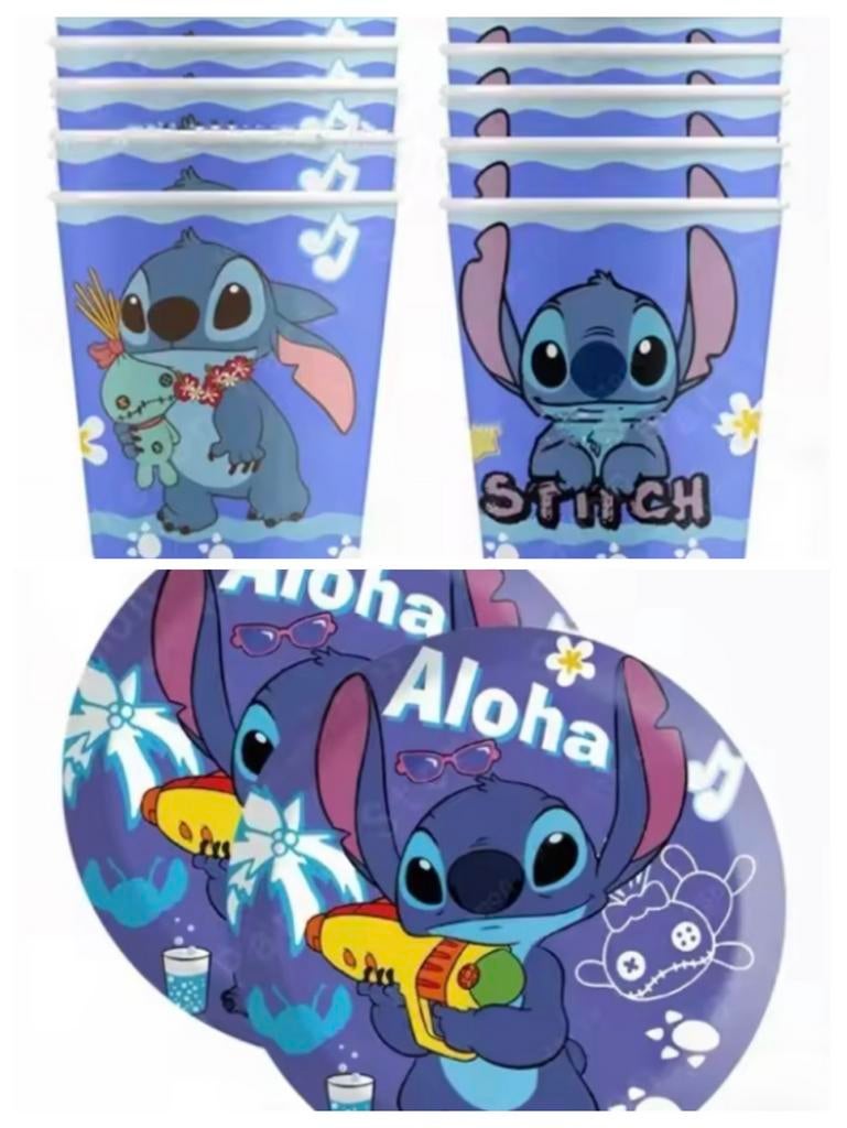 Stitch feest bordjes party bekers Stitch thema versieringen, Hobby en Vrije tijd, Feestartikelen, Ophalen of Verzenden, Nieuw