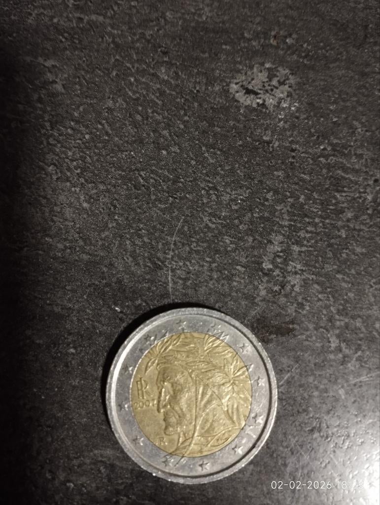 2 Euro Italië 2002, Ophalen of Verzenden, Italië, 2 euro, Losse munt