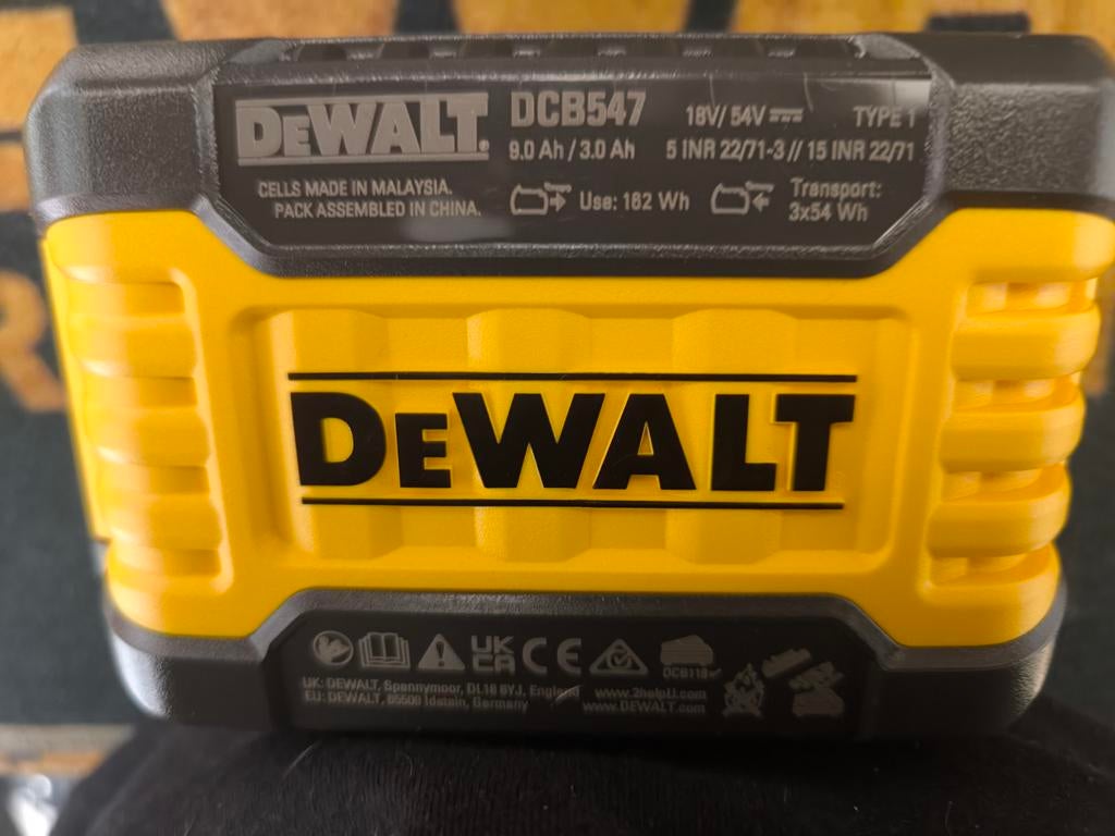 Dewalt DCB547 Flexvolt 9Ah Batterijen - Nieuw, Ophalen of Verzenden, Nieuw