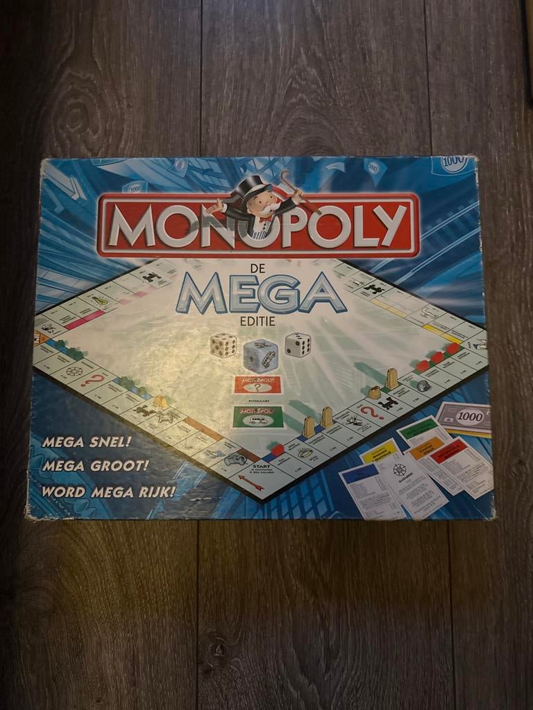 Monopoly Mega Editie - mist onderdelen, Vijf spelers of meer, Ophalen of Verzenden, Gebruikt