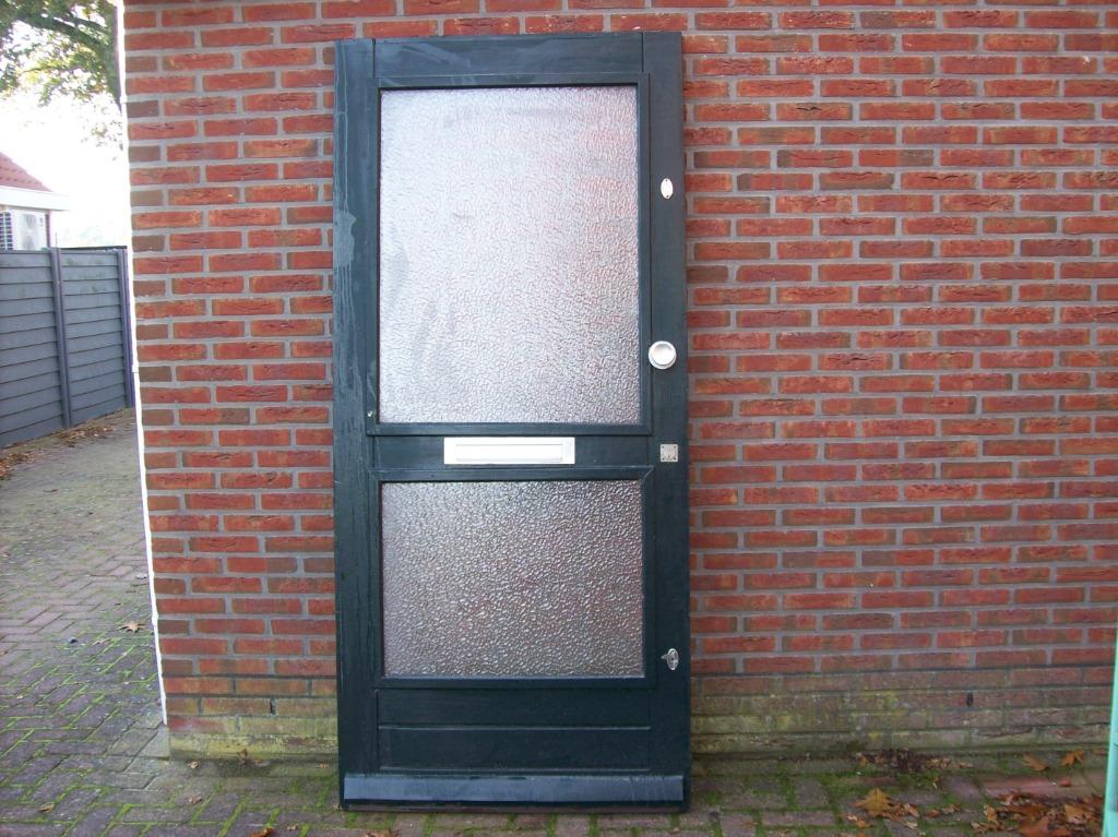 buiten deur met glas, Gebruikt, 80 tot 100 cm, Ophalen of Verzenden, Buitendeur