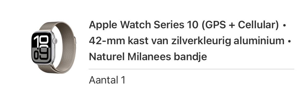Apple Watch Series 10 (GPS + Cellular) 42 mm, Apple Watch ⌚️, Verzenden, IOS, Zo goed als nieuw