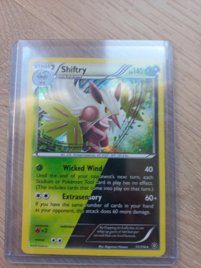 Shiftry Pokémon kaart, Ophalen of Verzenden, Gebruikt, Losse kaart, Foil