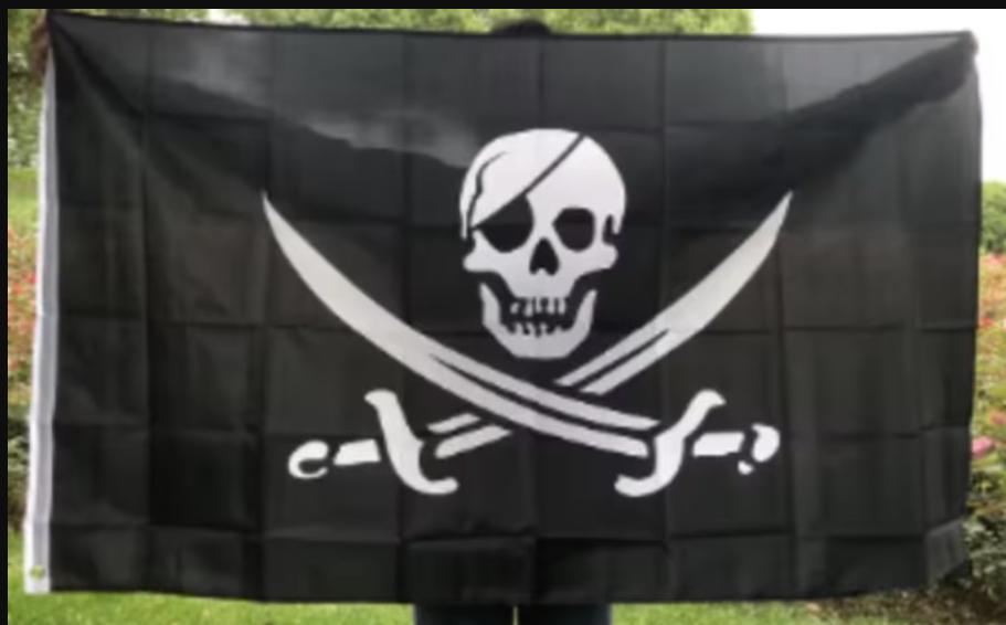 Grote vlag Piraten (150x90cm), Diversen, Ophalen of Verzenden, Nieuw