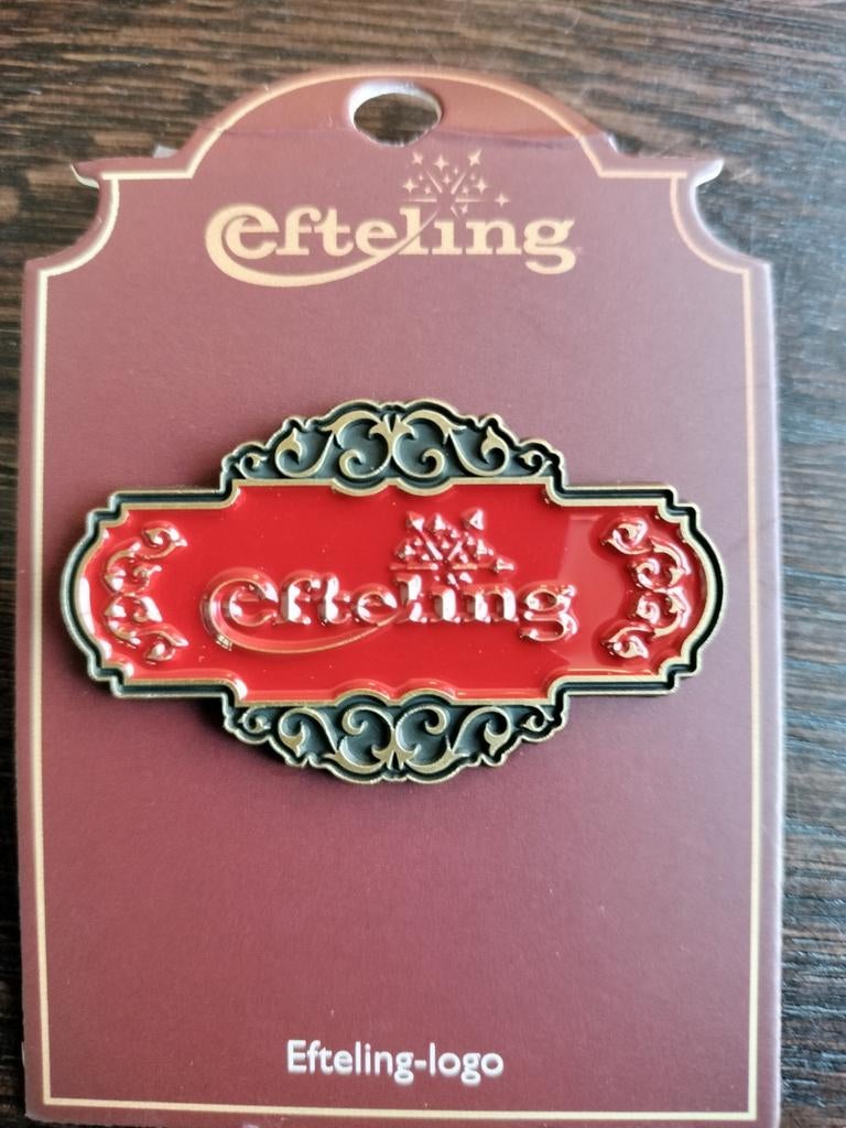 Efteling pin: Efteling-logo, Verzamelen, Efteling, Verzenden, Nieuw, Button of Speldje