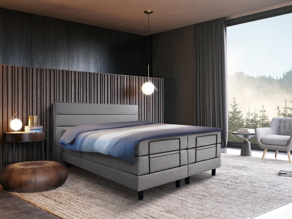 M-RAY Elektrische Boxspring antraciet  nu voor € 2095,-, Ophalen, Zie foto, 200 cm, 160 cm