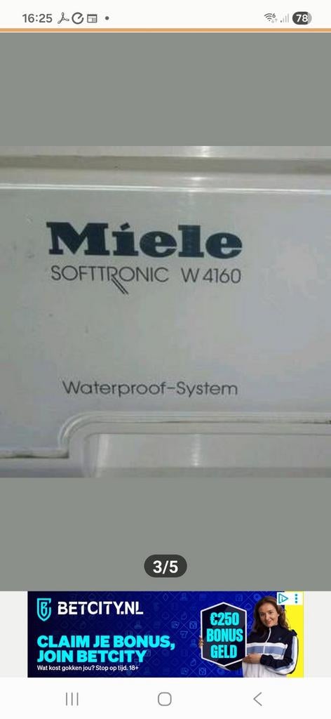 Miele W4160 manchet - half jaar in wasmachine gelegen, Ophalen of Verzenden, Gebruikt