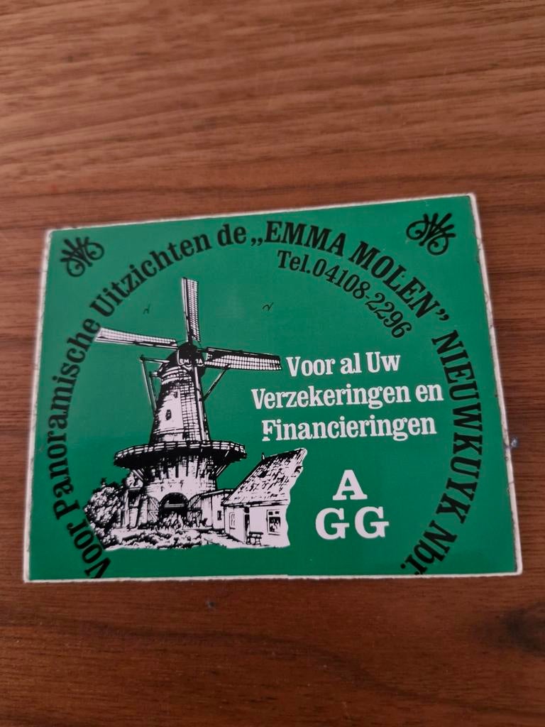 5433 Sticker AGG Verzekeringen Emma Molen, Ophalen of Verzenden, Gebruikt
