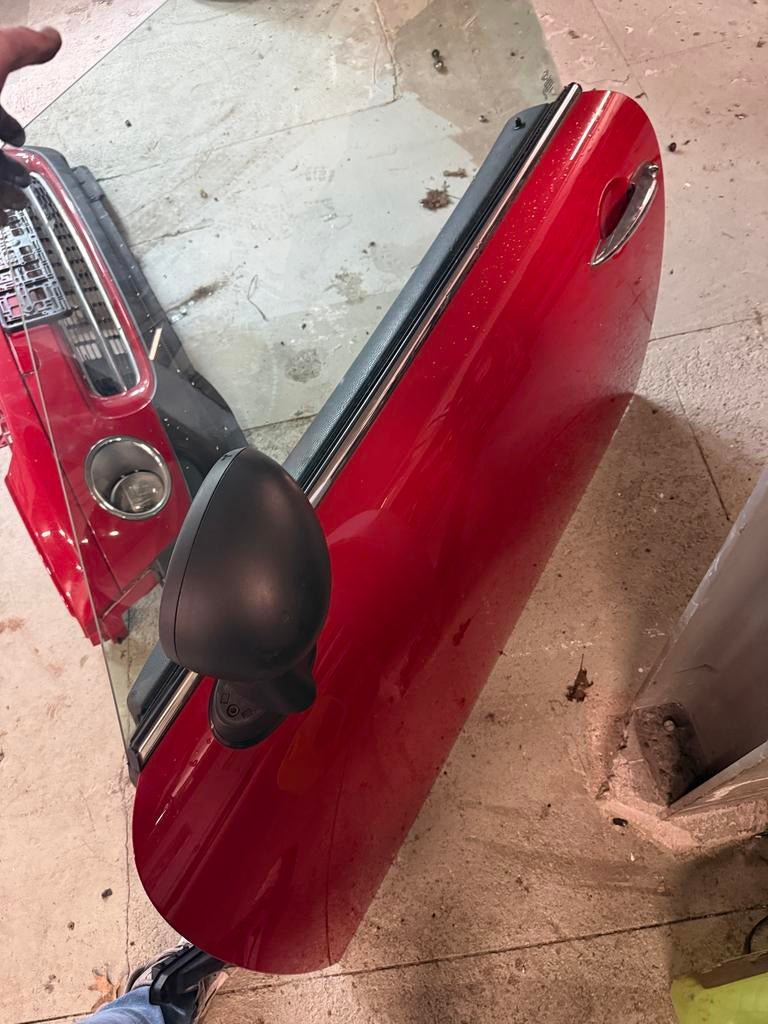 Mini R56 linker voorportier Chili Red - Compleet, Ophalen, Voor, Mini, Deur