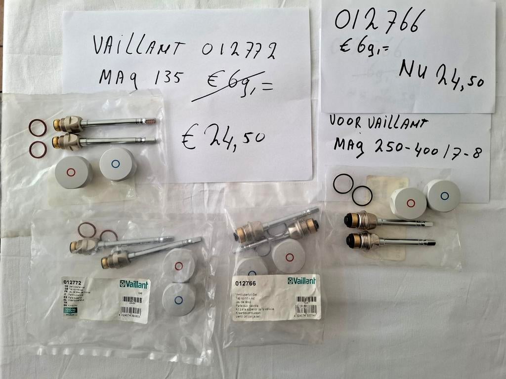 Vaillant vele  nieuwe geiser onderdelen, Ophalen of Verzenden, Minder dan 3 jaar oud, Minder dan 20 liter, Nieuw