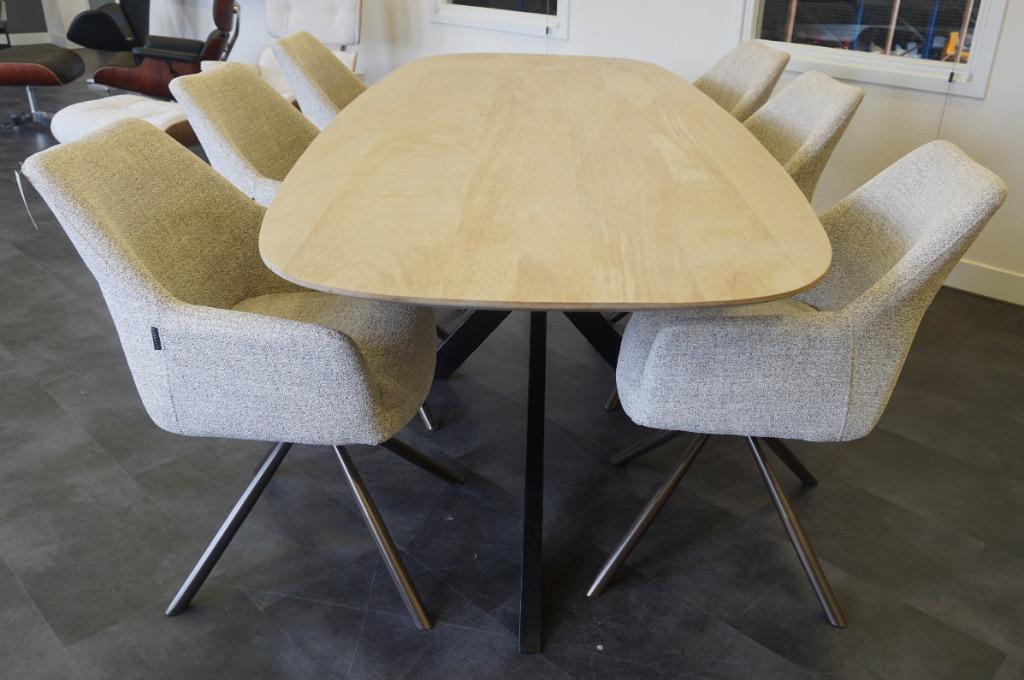 Design Vergadertafel | Eetkamertafel | Mangohout | 240x100, Huis en Inrichting, Tafels | Eettafels, 100 tot 150 cm, -, -, Ophalen of Verzenden