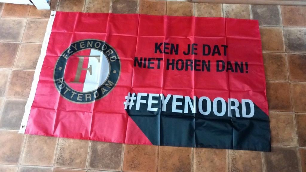 Feyenoord vlag, 100x150cm, Verzenden, Nieuw, Feyenoord, Overige typen