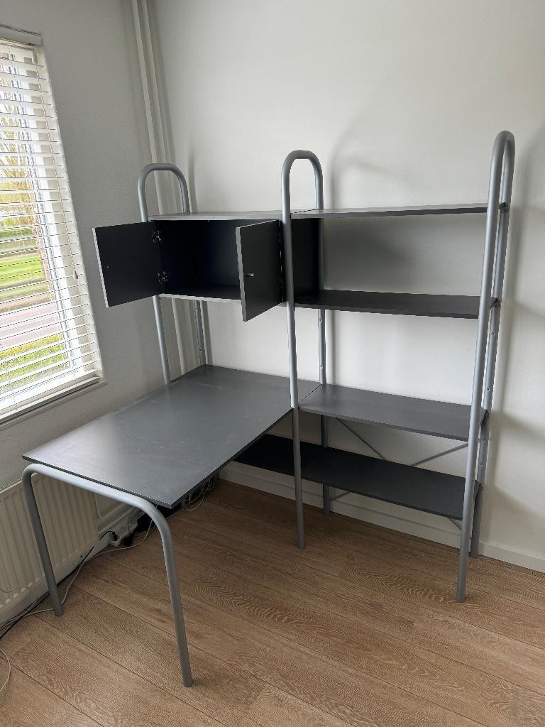 Grijze Ikea bureaukast, Huis en Inrichting, Ophalen, Gebruikt, Modern
