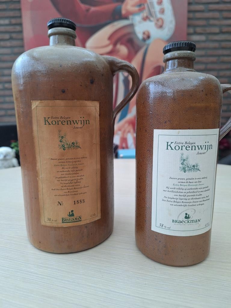 Braeckman Korewijn jenever kruiken, Verzamelen, Ophalen, Gebruiksvoorwerp