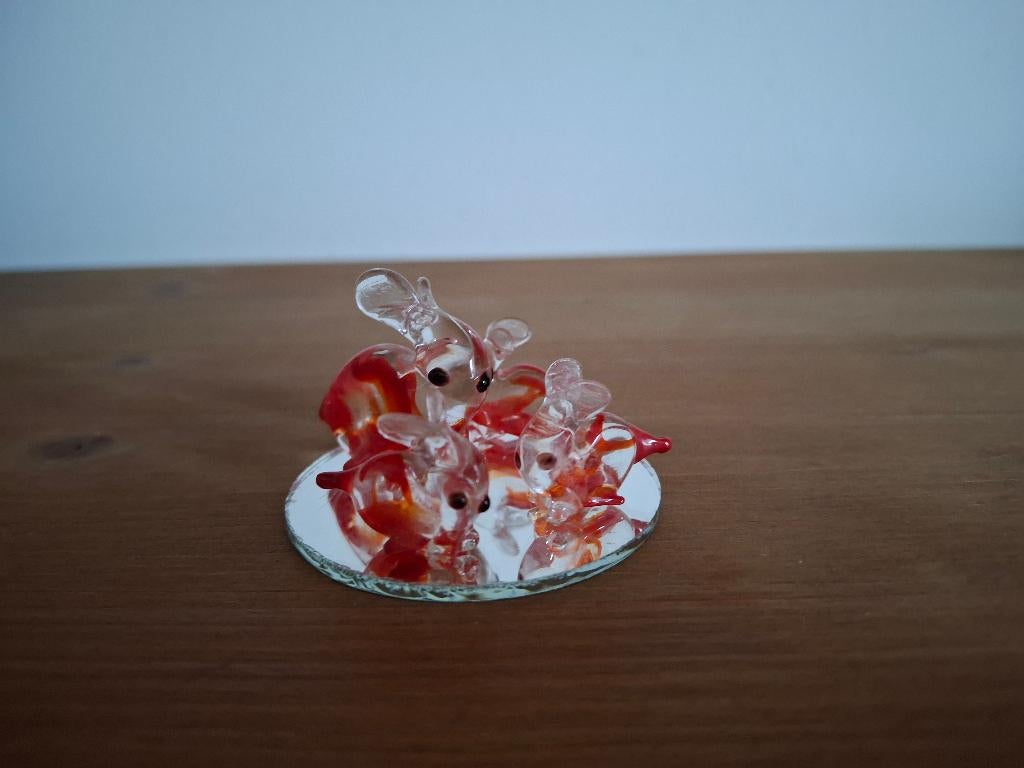 Miniatuur handwerk glaskunst konijntjes, Verzamelen, Ophalen of Verzenden, Zo goed als nieuw