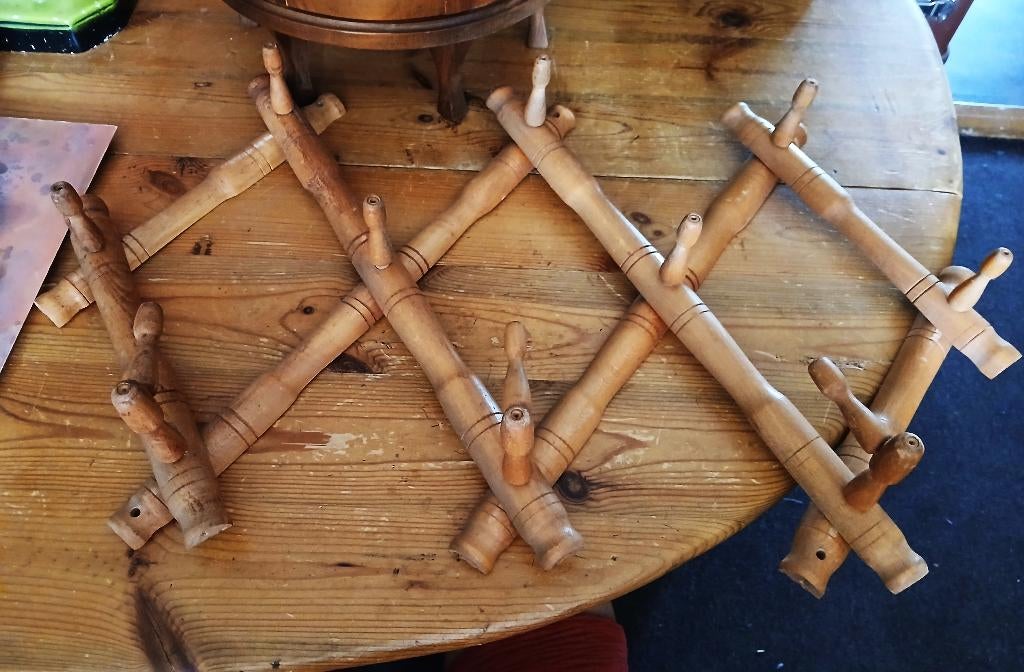 Mokkenrek bekerrek kapstok uittrekbaar scharnier caroussel, Antiek en Kunst, Curiosa en Brocante, Ophalen of Verzenden