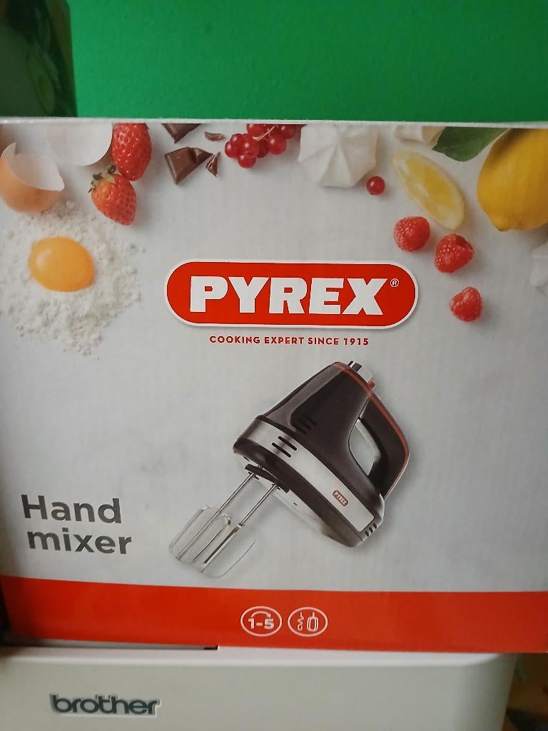 Pyrex handmixer / mixer nieuw in doos, Witgoed en Apparatuur, Minder dan 1 liter, Ophalen of Verzenden, Nieuw, 3 snelheden of meer