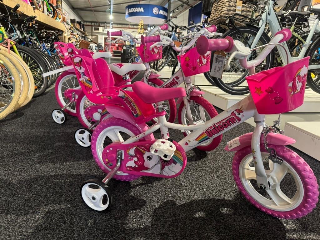 Dino Bikes Unicorn Kinderfietsen 10 tot 16 inch, Zijwieltjes, Nieuw, Ophalen of Verzenden, Minder dan 16 inch