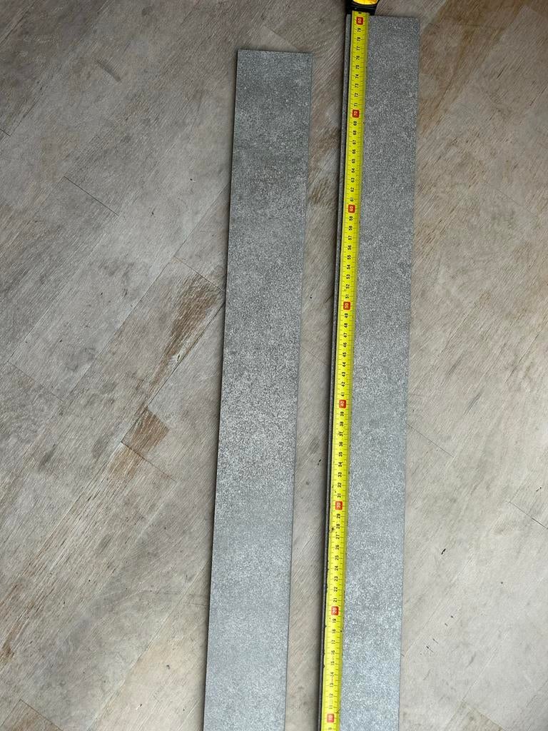 Grijze stenen plinten - 32,8 meter totaal, Doe-het-zelf en Verbouw, Plinten en Afwerking, Ophalen, Nieuw, Hardsteen, Plinten