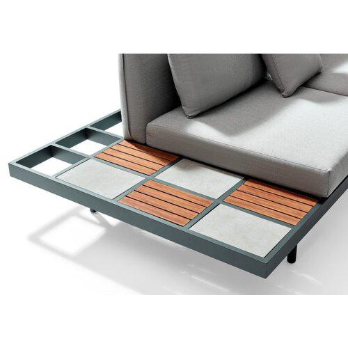 Showmodel loungeset loungebank zithoek tuinbank, Ophalen of Verzenden, Zo goed als nieuw, Aluminium