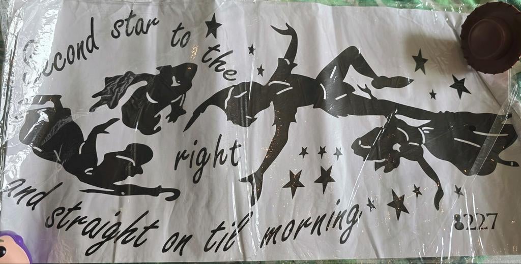 NIEUW Muursticker Disney Peter Pan: second star to the right, Verzamelen, Disney, Ophalen of Verzenden, Peter Pan of Pinokkio
