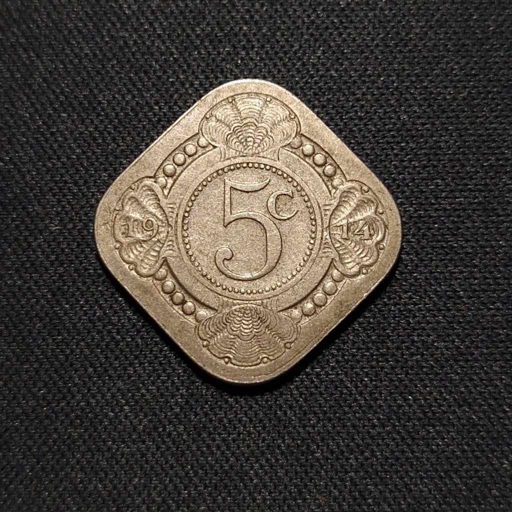 5 cent 1914, Ophalen of Verzenden, Koningin Wilhelmina, 5 cent, Losse munt