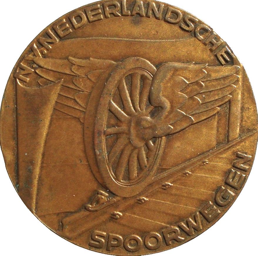 Nederland penning staking Nederlandse Spoorwegen 1944, Ophalen of Verzenden, Brons, Nederland