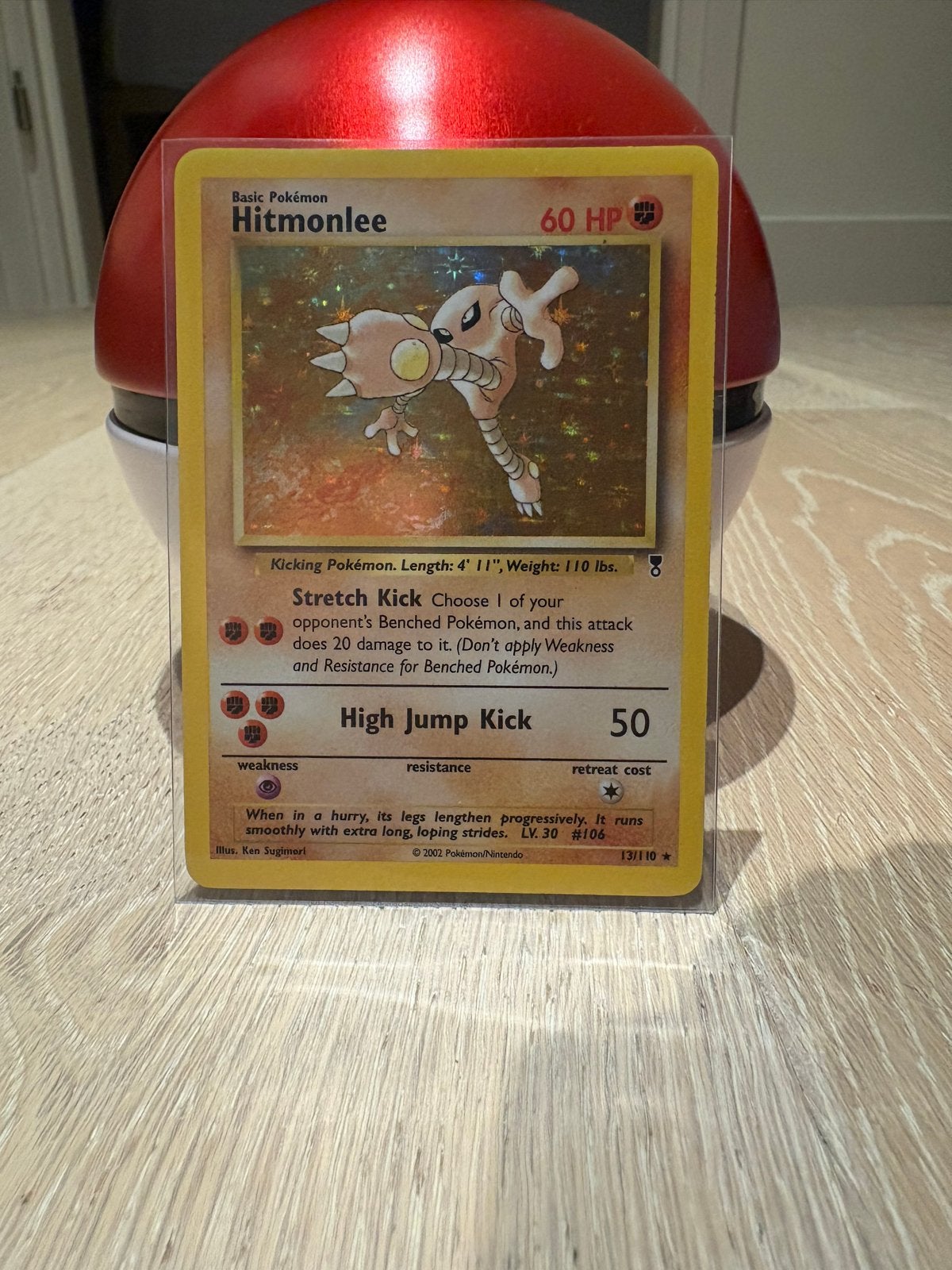 Hitmonlee 13/110 Holo Legendary Collection Pokémon Kaart, Ophalen of Verzenden, Zo goed als nieuw, Losse kaart, Foil