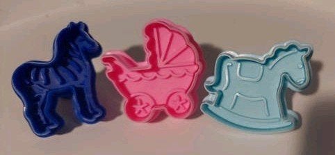 3 Fondant babyshower Uitstekers - Zeer Nette Staat, Ophalen of Verzenden, Zo goed als nieuw, Taarten of Cupcakes, Overige typen