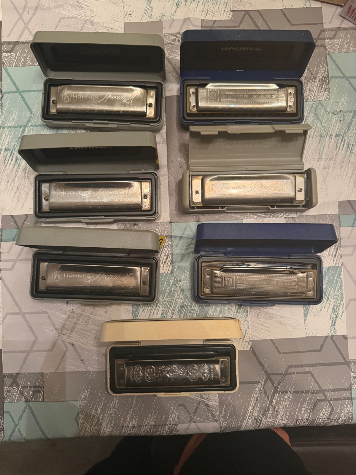 Hohner Mondharmonica's - Diverse Modellen en Toonsoorten, Gebruikt, Overige typen, Ophalen of Verzenden, Met koffer of doosje