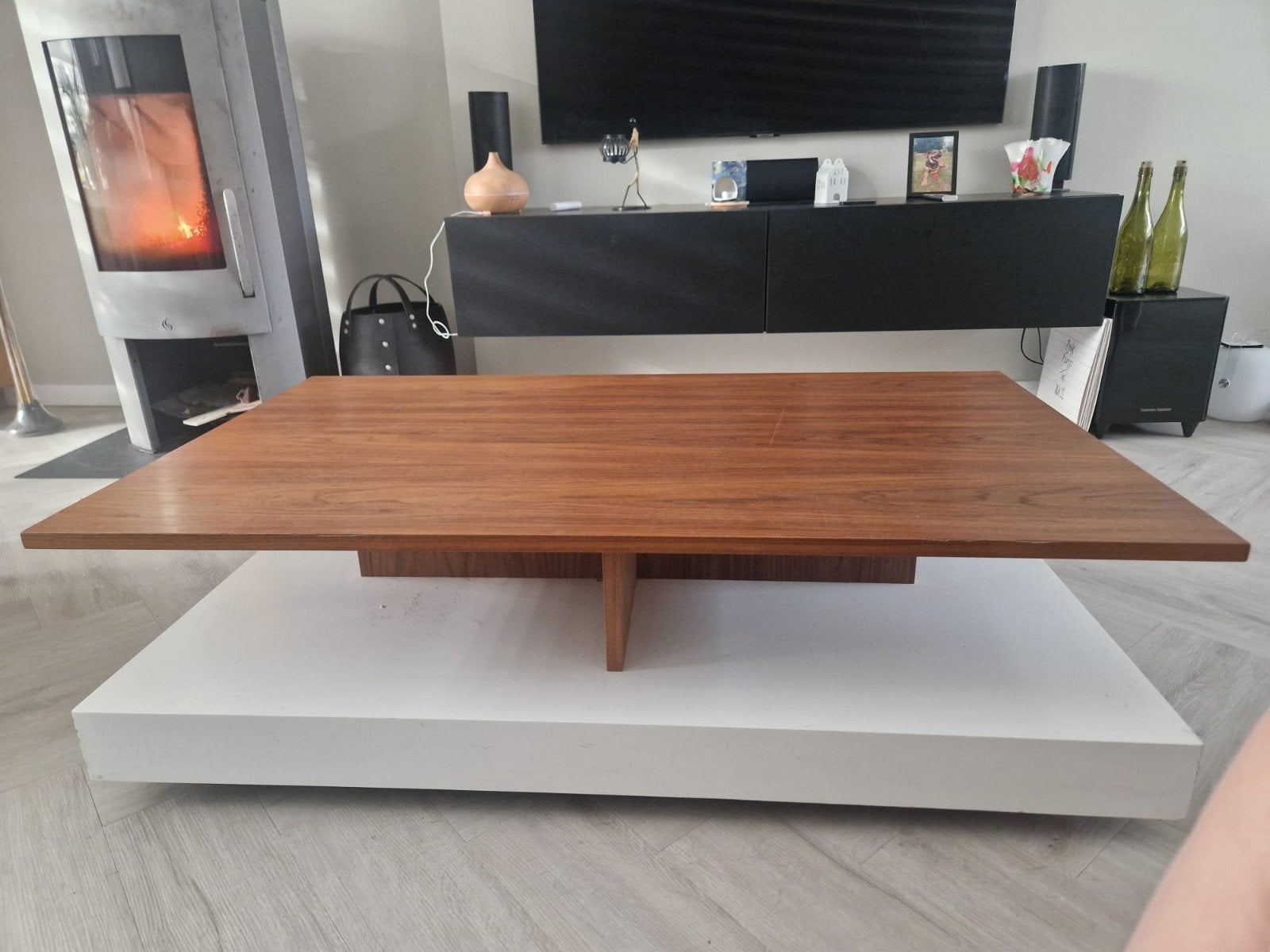 Design Salontafel Amerikaans notenhout, Huis en Inrichting, Ophalen