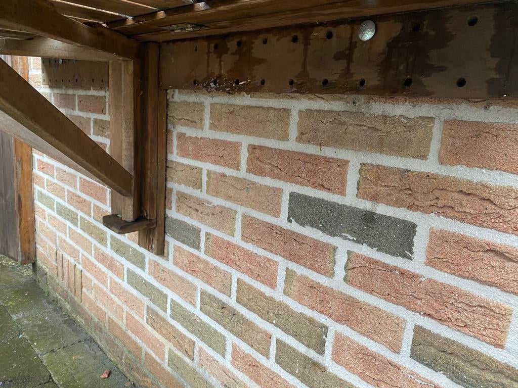 Houten inklapbare balkontafel, Ophalen, Gebruikt, Rechthoekig, Hout