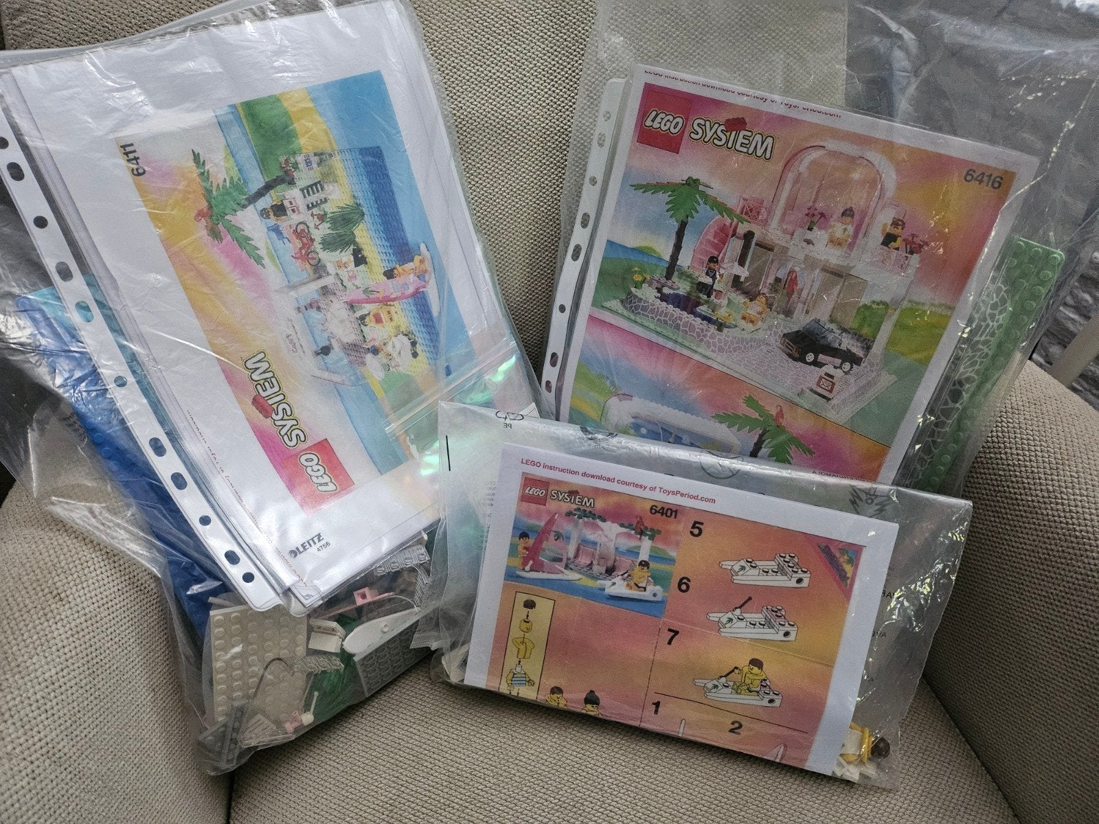 Lego Paradisa sets 6401, 6411, 6416, Ophalen, Gebruikt