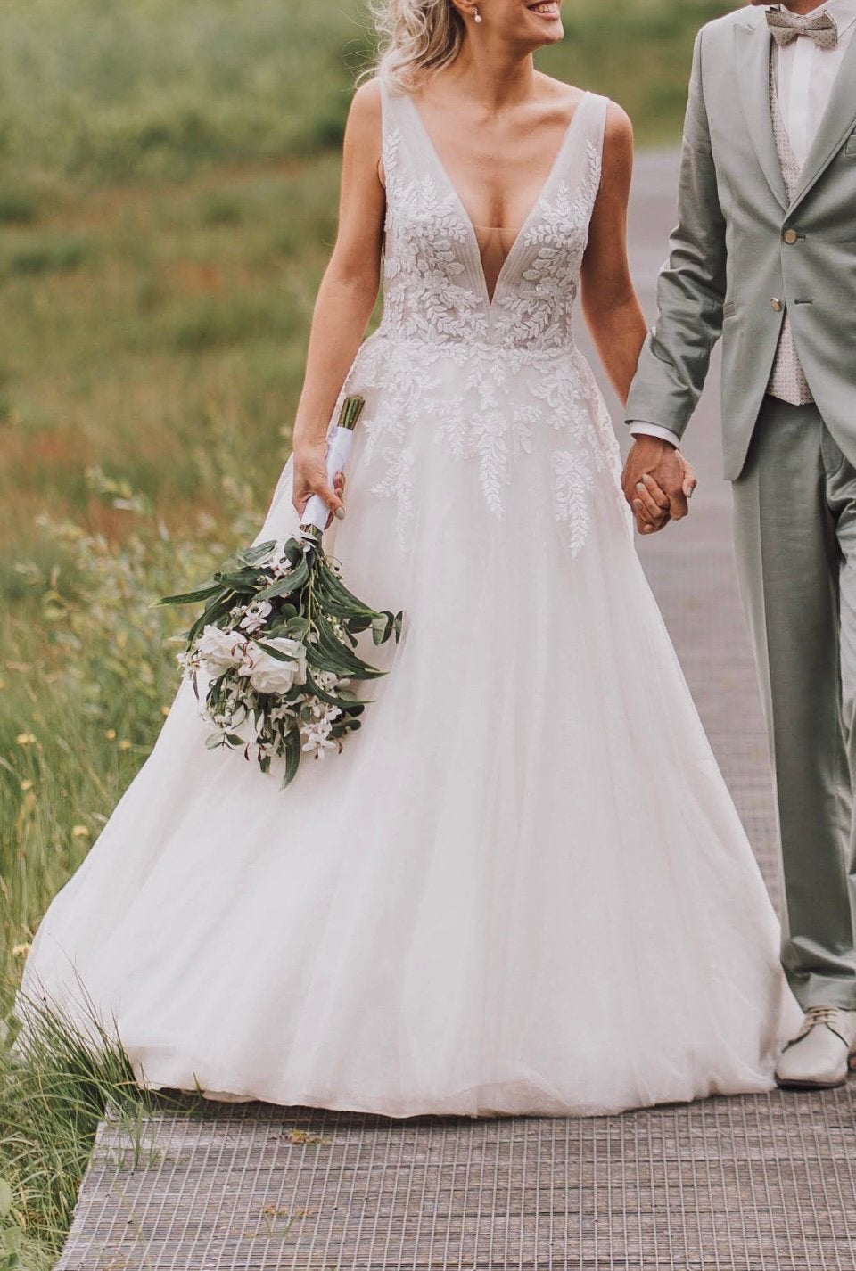 Ladybird trouwjurk van Koonings, Kleding | Dames, Trouwkleding en Trouwaccessoires, Zo goed als nieuw, Trouwjurk, Wit, Ophalen of Verzenden